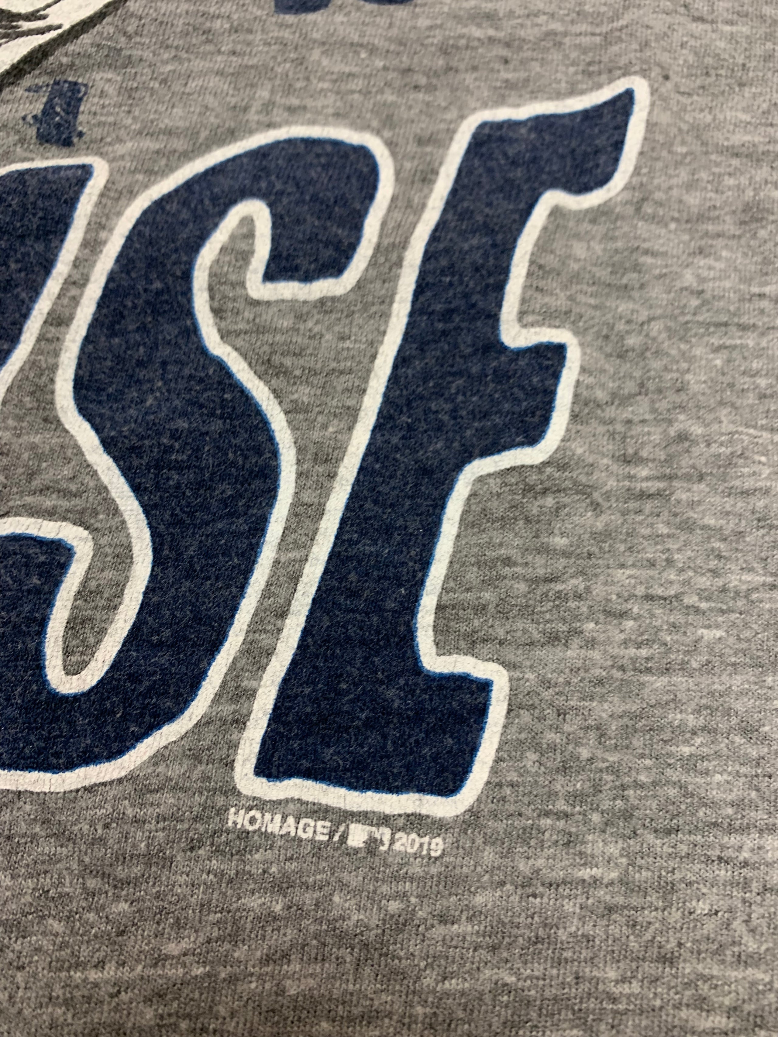 Yankees Aaron Judge All Rise T-Shirt from Homage. | Grey | Vintage Apparel from Homage.